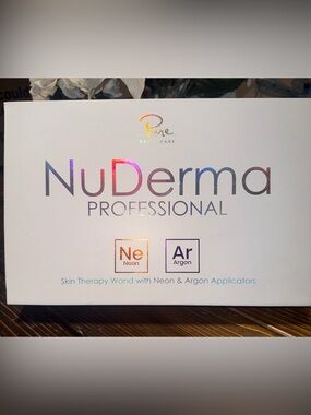 Pure NuDerma Professional Neon Argon (Ne + Ar) Skincare Device skin therapy wand